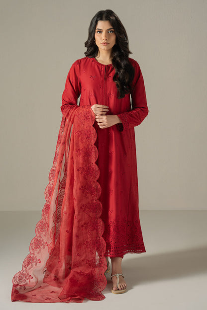 Cross Stitch | Chikankari Lawn 25 | CARMINE GRIS - Ladies Clothes 