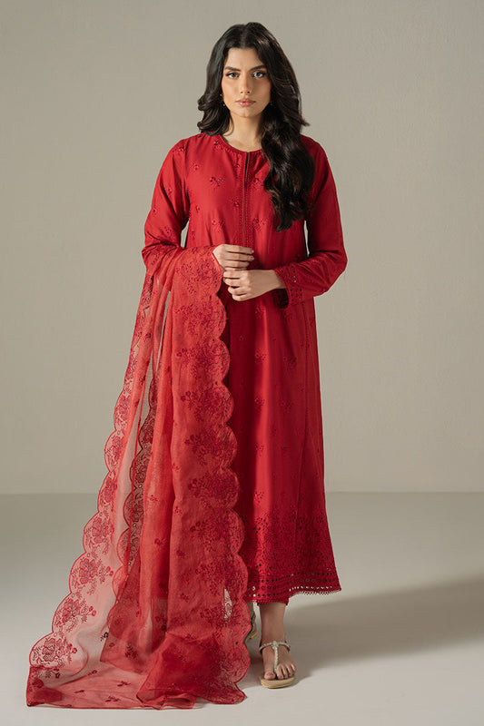 Cross Stitch | Chikankari Lawn 25 | CARMINE GRIS - Ladies Clothes 