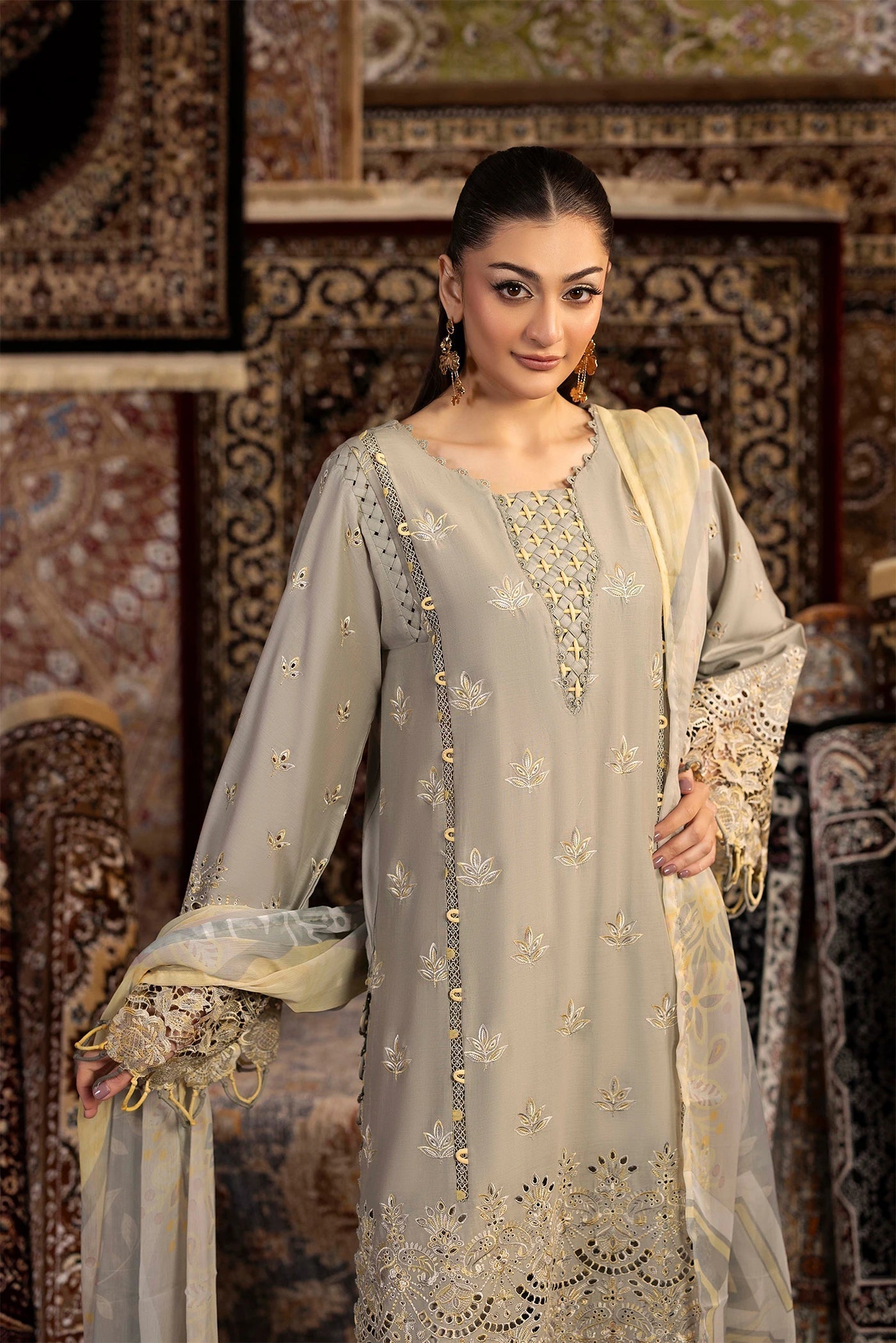 Adans Libas | Adans Chenille | CHENILLE 1699 - Luxury Dress - available at Maria Faisal in UK and USA.