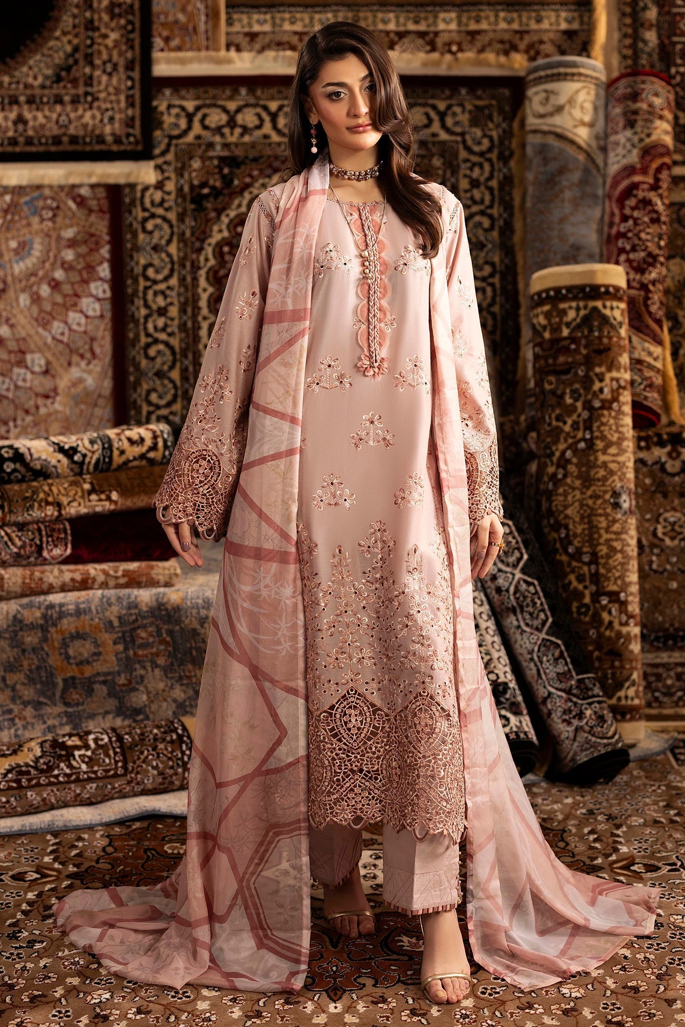 Adans Libas | Adans Chenille | CHENILLE 1693 - Luxury Dress - available at Maria Faisal in UK and USA.