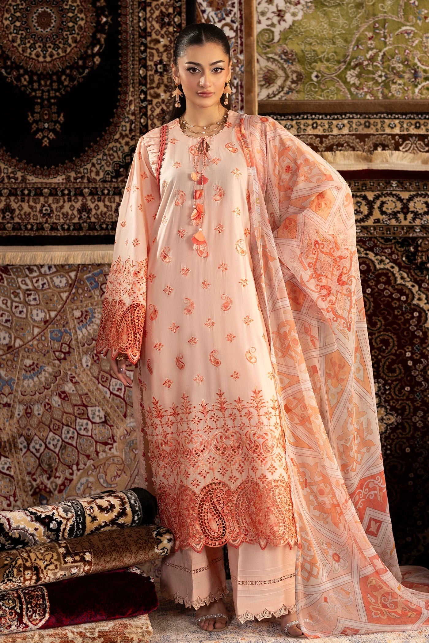 Adans Libas | Adans Chenille | CHENILLE 1697 - Luxury Dress - available at Maria Faisal in UK and USA.