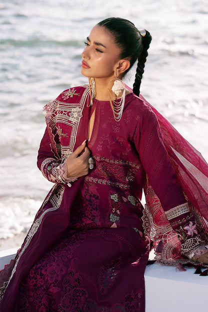 AJR Couture | Dastan Luxury Lawn 25 | Cherry Wine by Maria Faisal - Registered Vendor of : AJR Couture - type : Ladies Clothes - 100% original wedding dresses