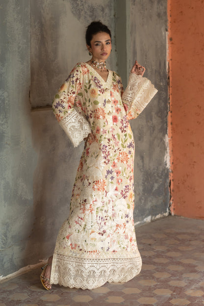 Zainab Chottani | Summer Edition 26 | Citron Kaftan - Formal Dress - available at Maria Faisal in UK and USA.