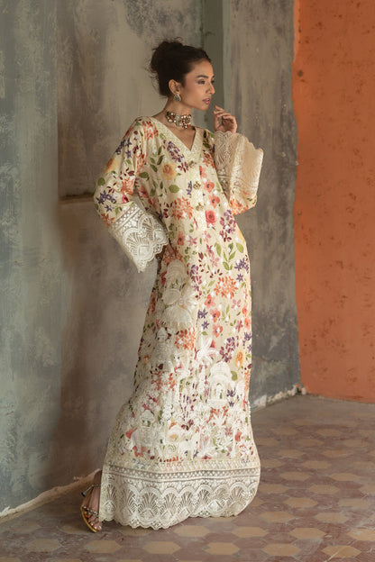Zainab Chottani | Summer Edition 26 | Citron Kaftan - Formal Dress - available at Maria Faisal in UK and USA.