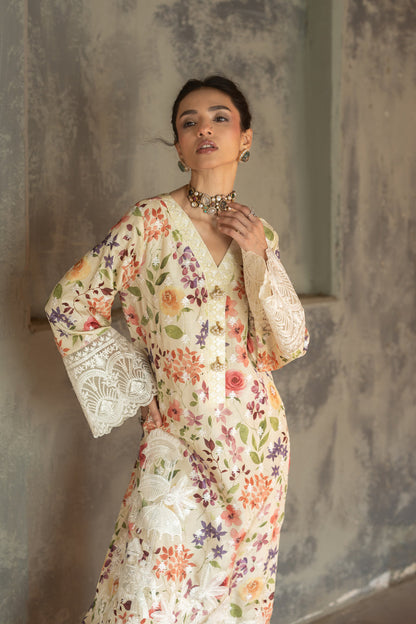Zainab Chottani | Summer Edition 26 | Citron Kaftan - Formal Dress - available at Maria Faisal in UK and USA.
