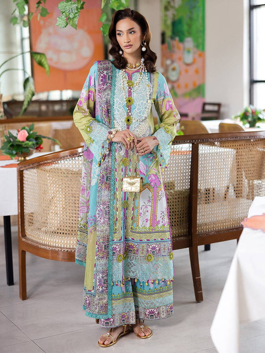 Mahnur | After Hours Luxury Lawn 25 | Citrus Glow by Maria Faisal - Registered Vendor of : Mahnur - type : Ladies Clothes - 100% original wedding dresses