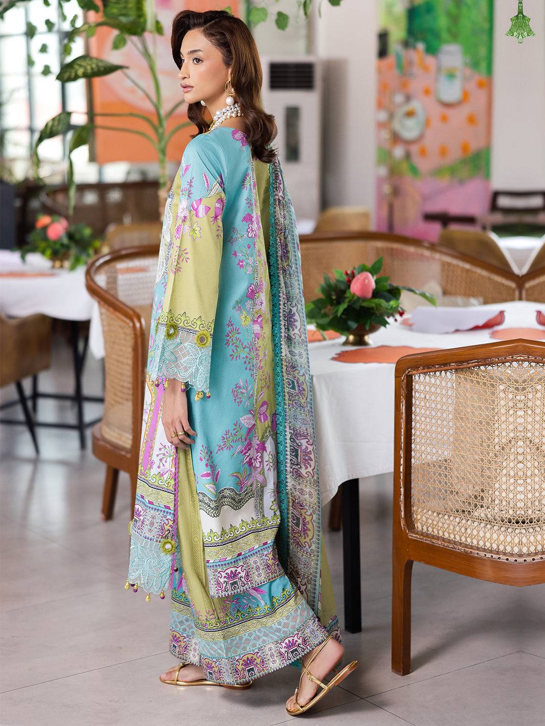 Mahnur | After Hours Luxury Lawn 25 | Citrus Glow by Maria Faisal - Registered Vendor of : Mahnur - type : Ladies Clothes - 100% original wedding dresses