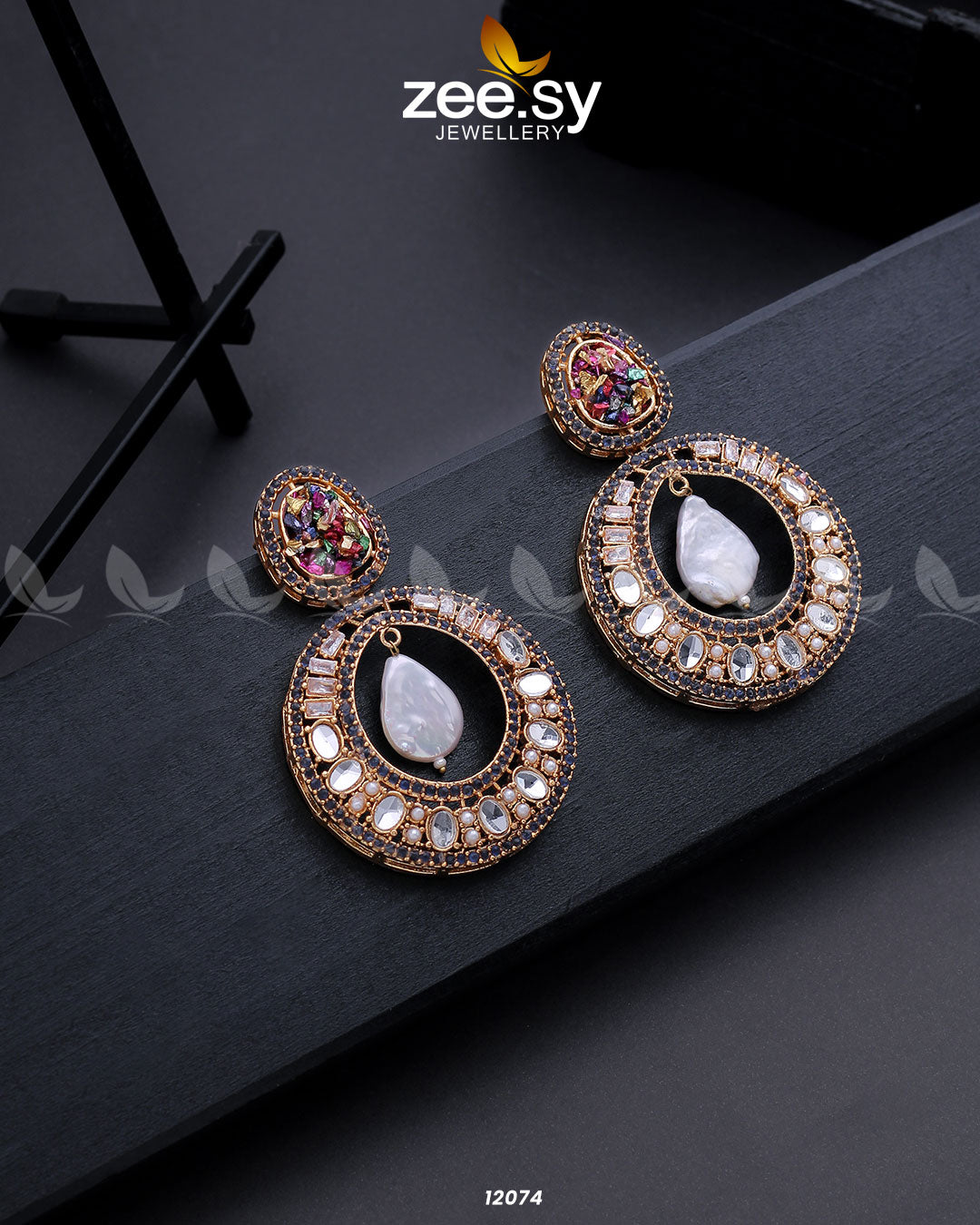 Cluster Zircons Earrings - Earrings 