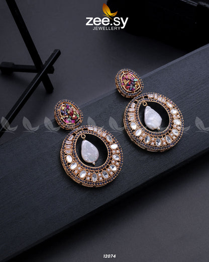 Cluster Zircons Earrings - Earrings 