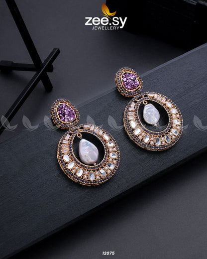 Cluster Zircons Earrings - Earrings 