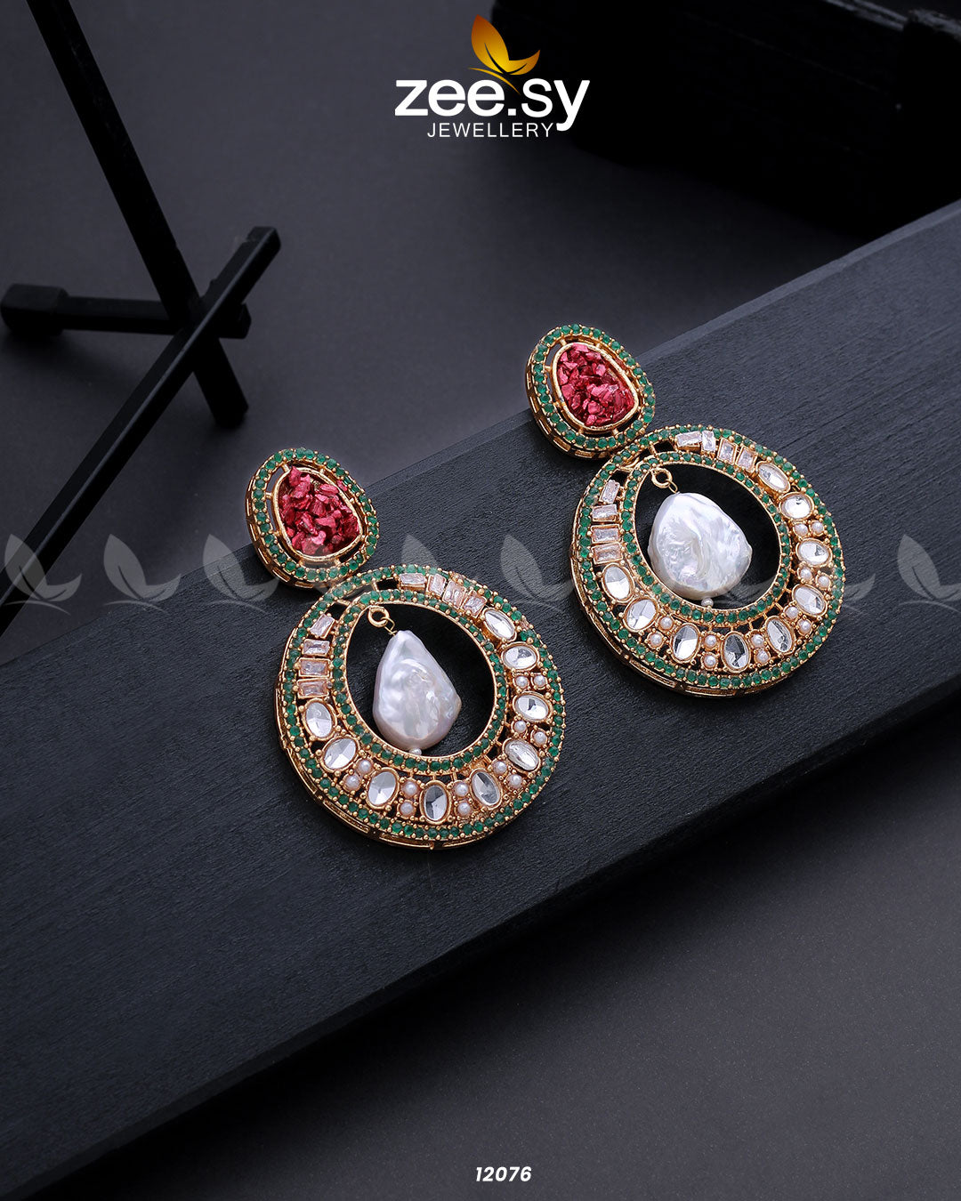 Cluster Zircons Earrings - Earrings 