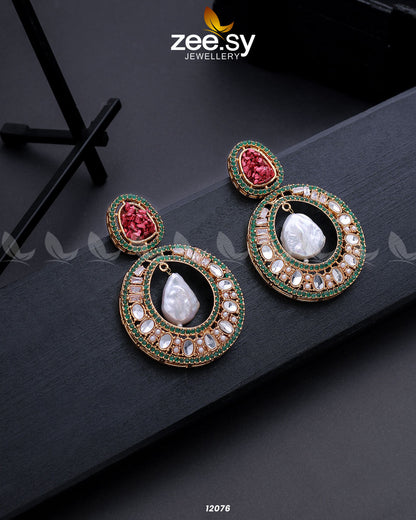 Cluster Zircons Earrings - Earrings 
