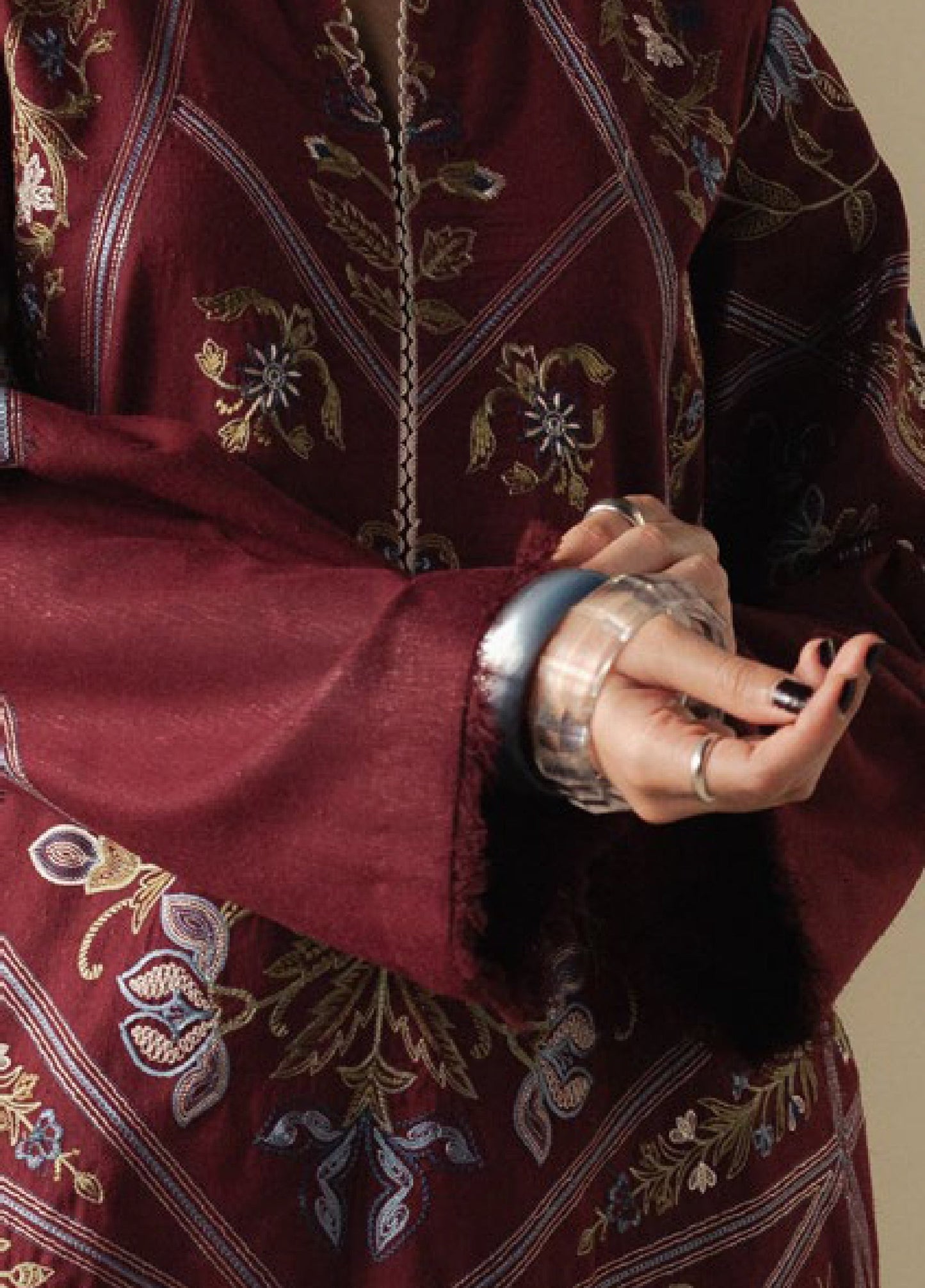 Zara Shahjahan | Coco Winter 25 | Coral-4B - Casual Dress - available at Maria Faisal in UK and USA.