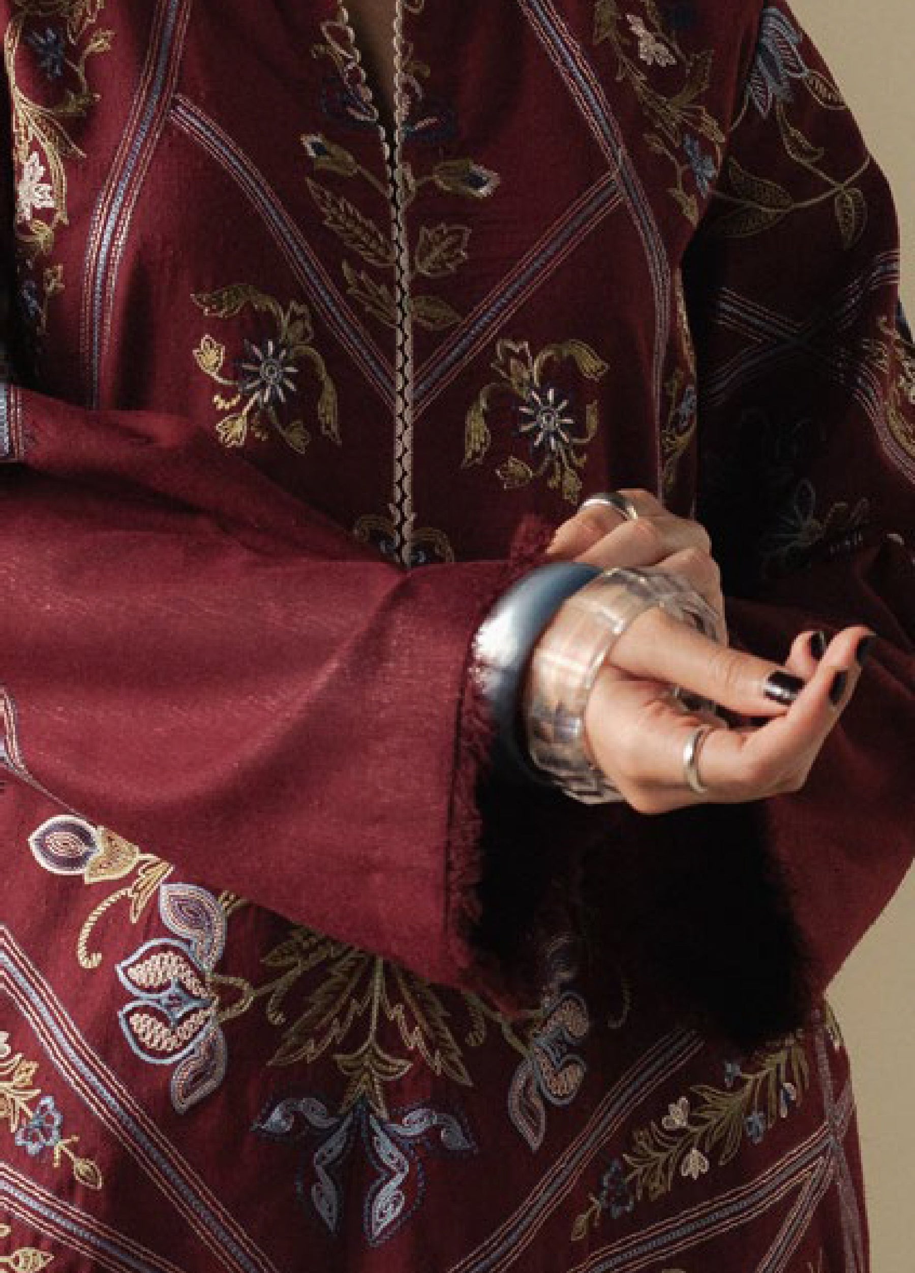 Zara Shahjahan | Coco Winter 25 | Coral-4B - Casual Dress - available at Maria Faisal in UK and USA.