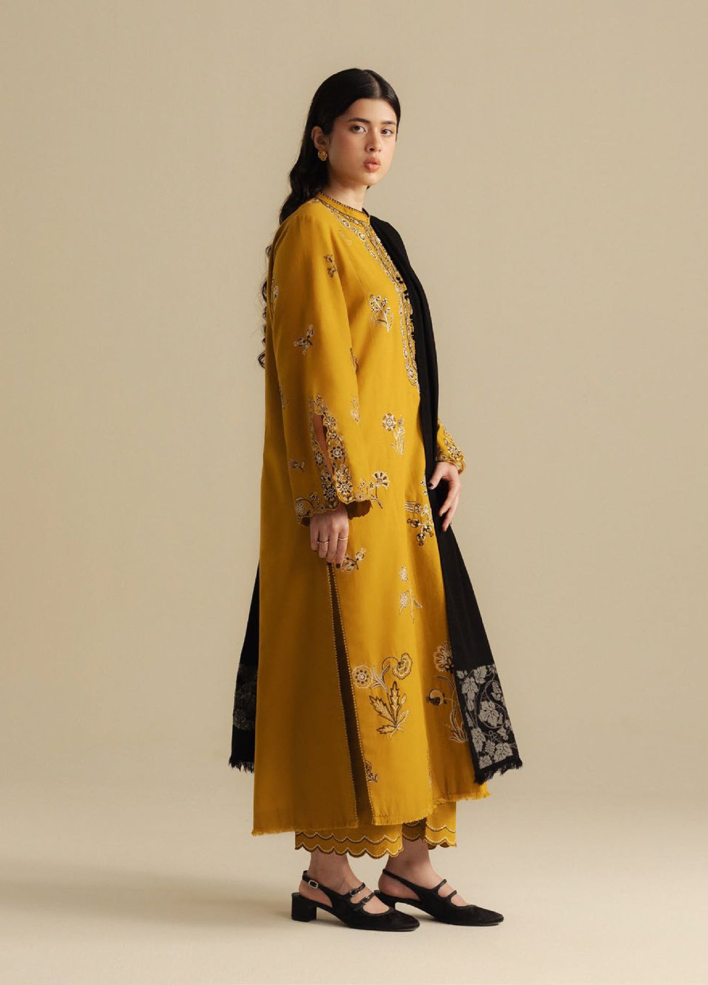Zara Shahjahan | Coco Winter 25 | Dawn-5A - Casual Dress - available at Maria Faisal in UK and USA.