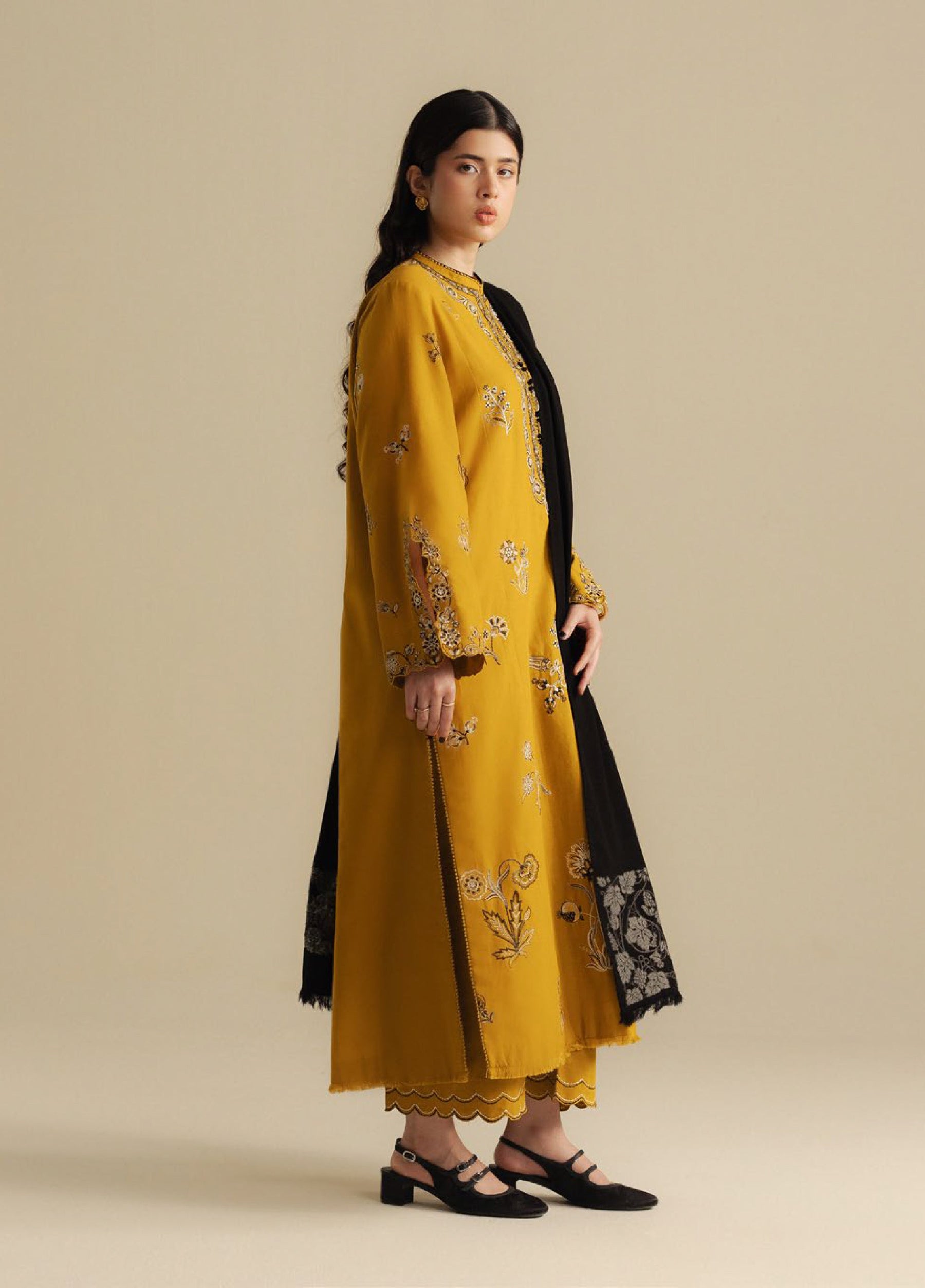 Zara Shahjahan | Coco Winter 25 | Dawn-5A - Casual Dress - available at Maria Faisal in UK and USA.