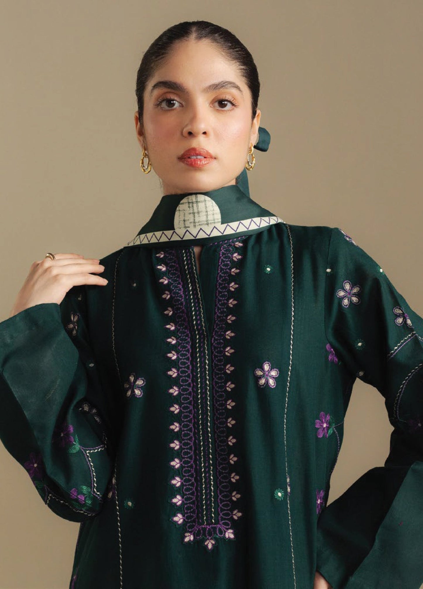 Zara Shahjahan | Coco Winter 25 | Fawn-8A - Casual Dress - available at Maria Faisal in UK and USA.