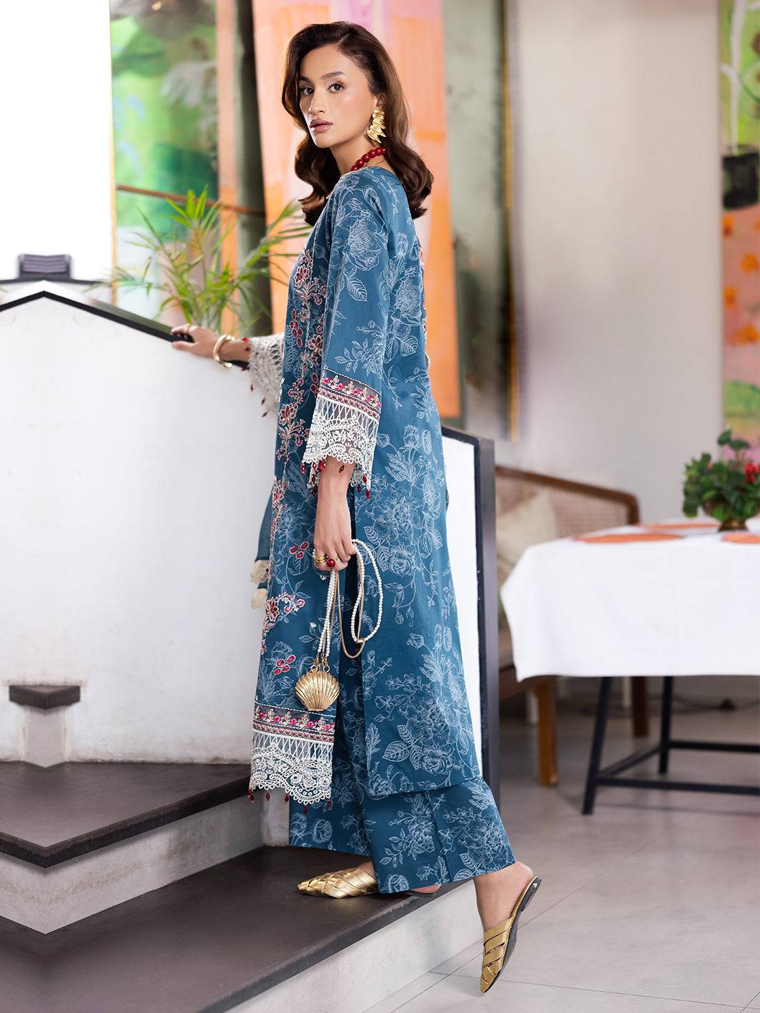 Mahnur | After Hours Luxury Lawn 25 | Confetti Hour by Maria Faisal - Registered Vendor of : Mahnur - type : Ladies Clothes - 100% original wedding dresses