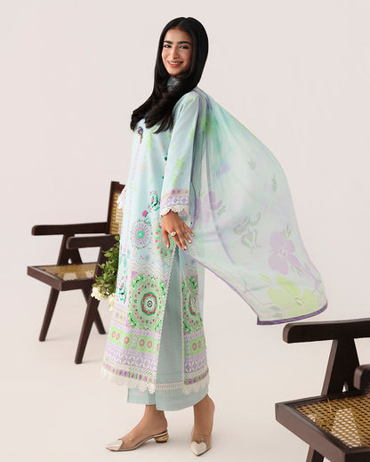 Roheenaz | Rosette Lawn | Cool Mirage - Casual Dress - available at Maria Faisal in UK and USA.