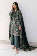 Cross Stitch | Cotton Satin 25 | GREEN ORNATE - Ladies Clothes - Maria Faisal