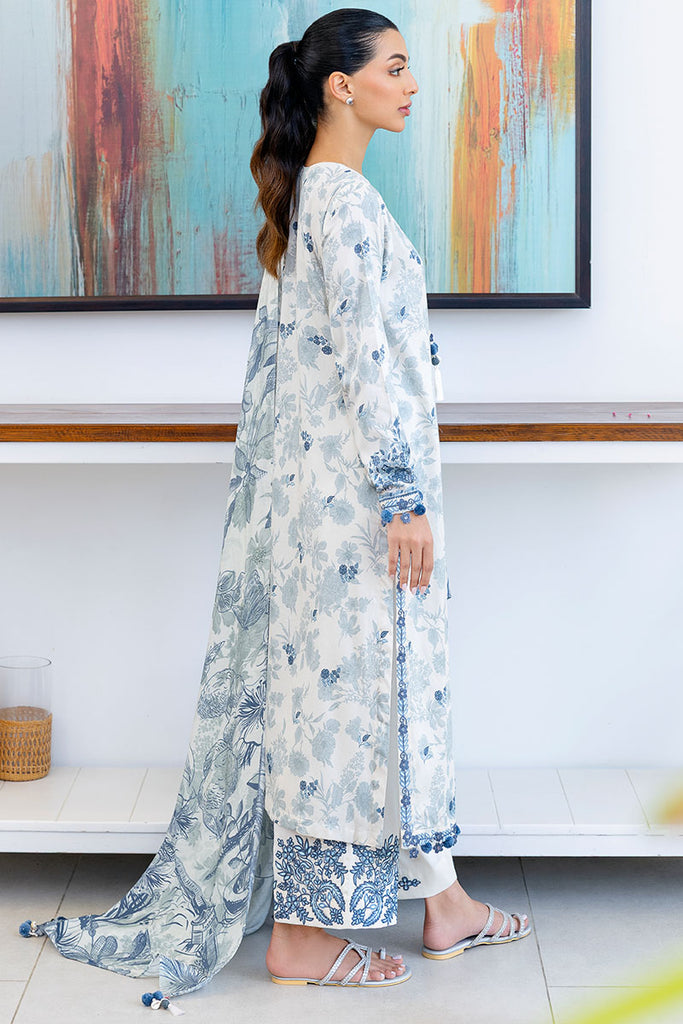 Cross Stitch | Cotton Satin 25 |  WHIMSICAL TEAL - Ladies Clothes - Maria Faisal