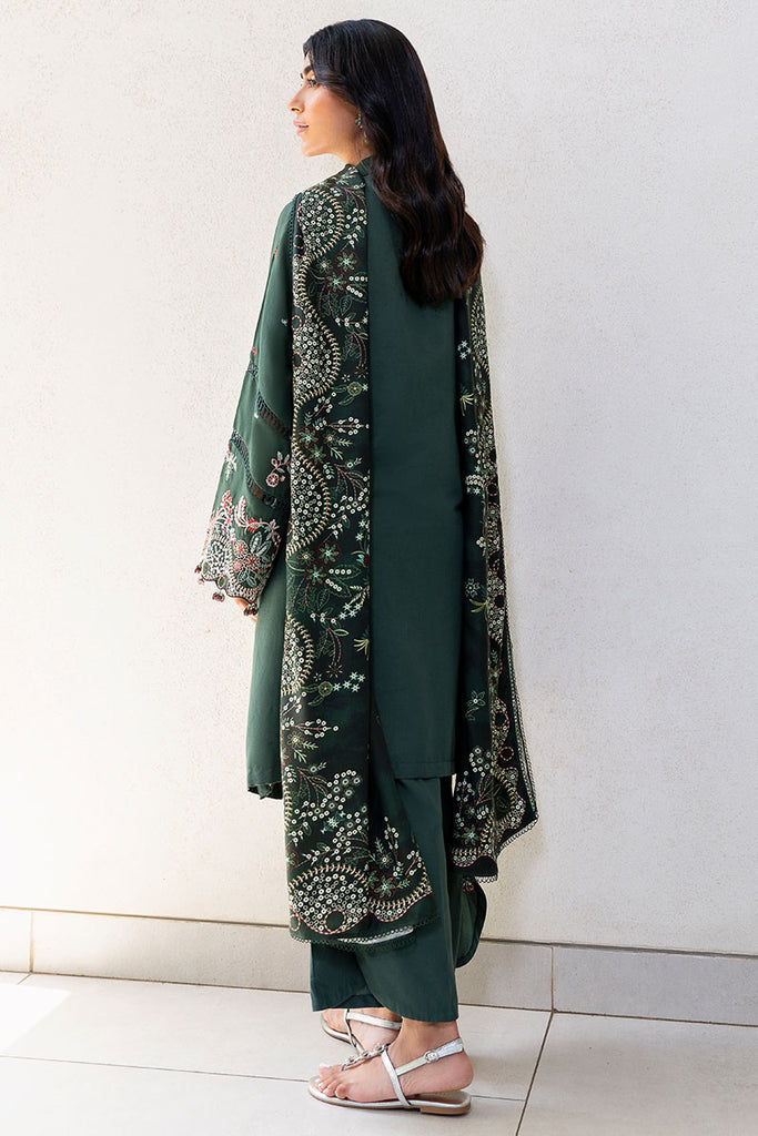 Cross Stitch | Cotton Satin 25 | GREEN ORNATE - Ladies Clothes - Maria Faisal