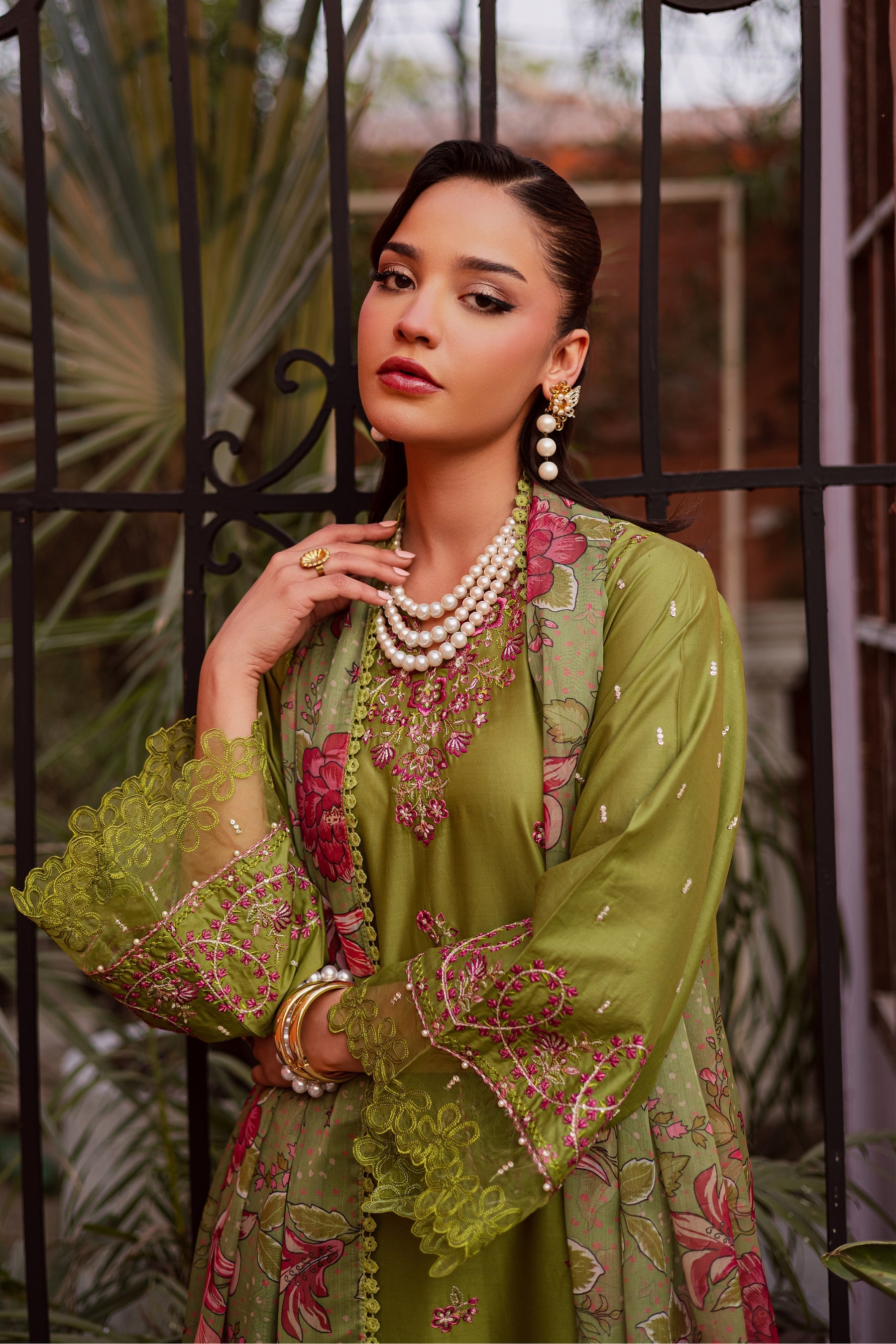 Batik | Festive Eid 26 | Cray - Luxury Dress - available at Maria Faisal in UK and USA.