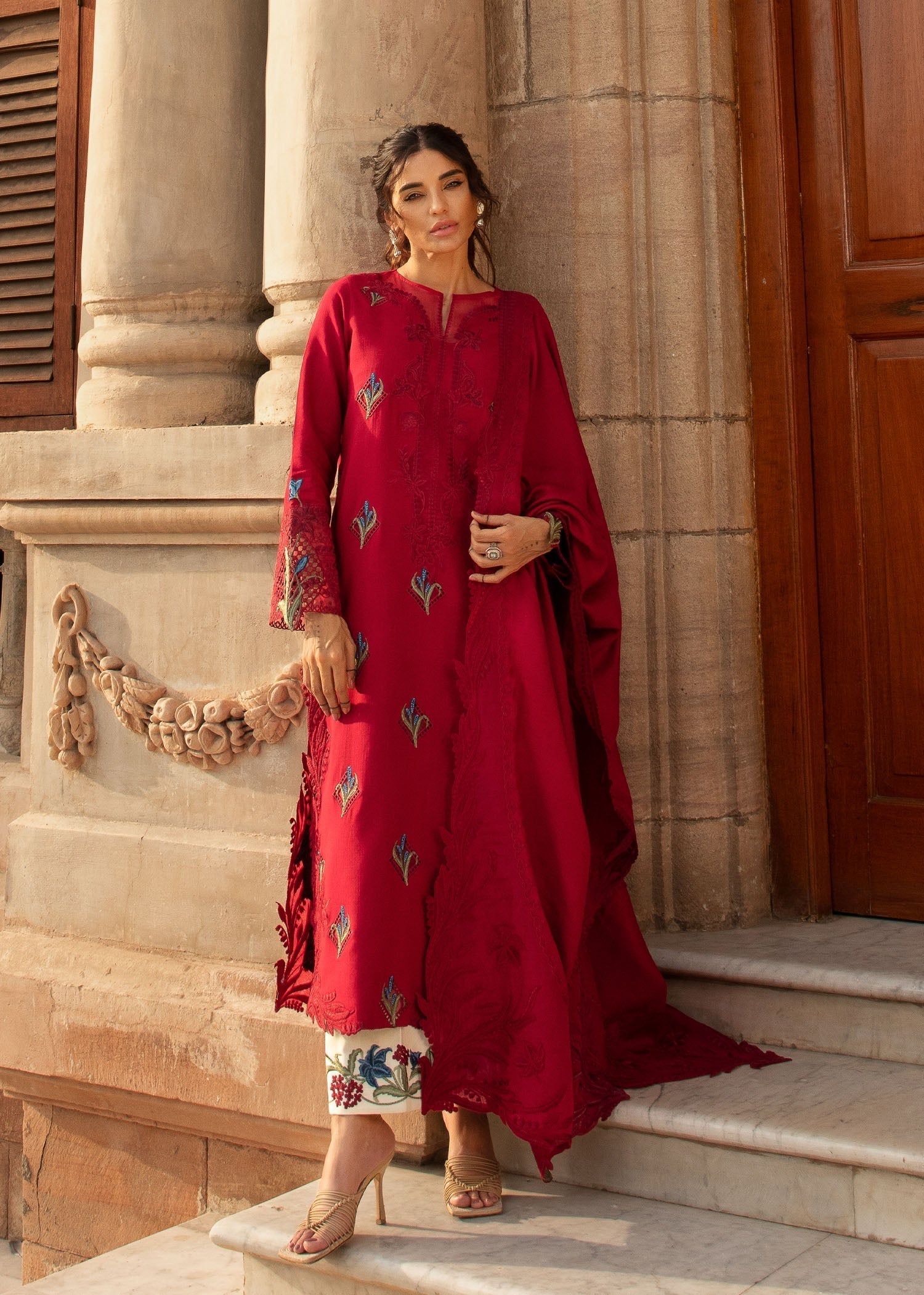 Crimson | Aaleen Winter 24 | Jurao ka Kaam - Ladies Clothes 