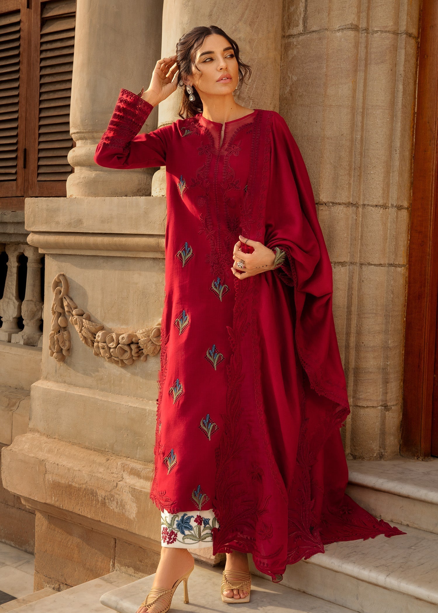 Crimson | Aaleen Winter 24 | Jurao ka Kaam - Ladies Clothes 