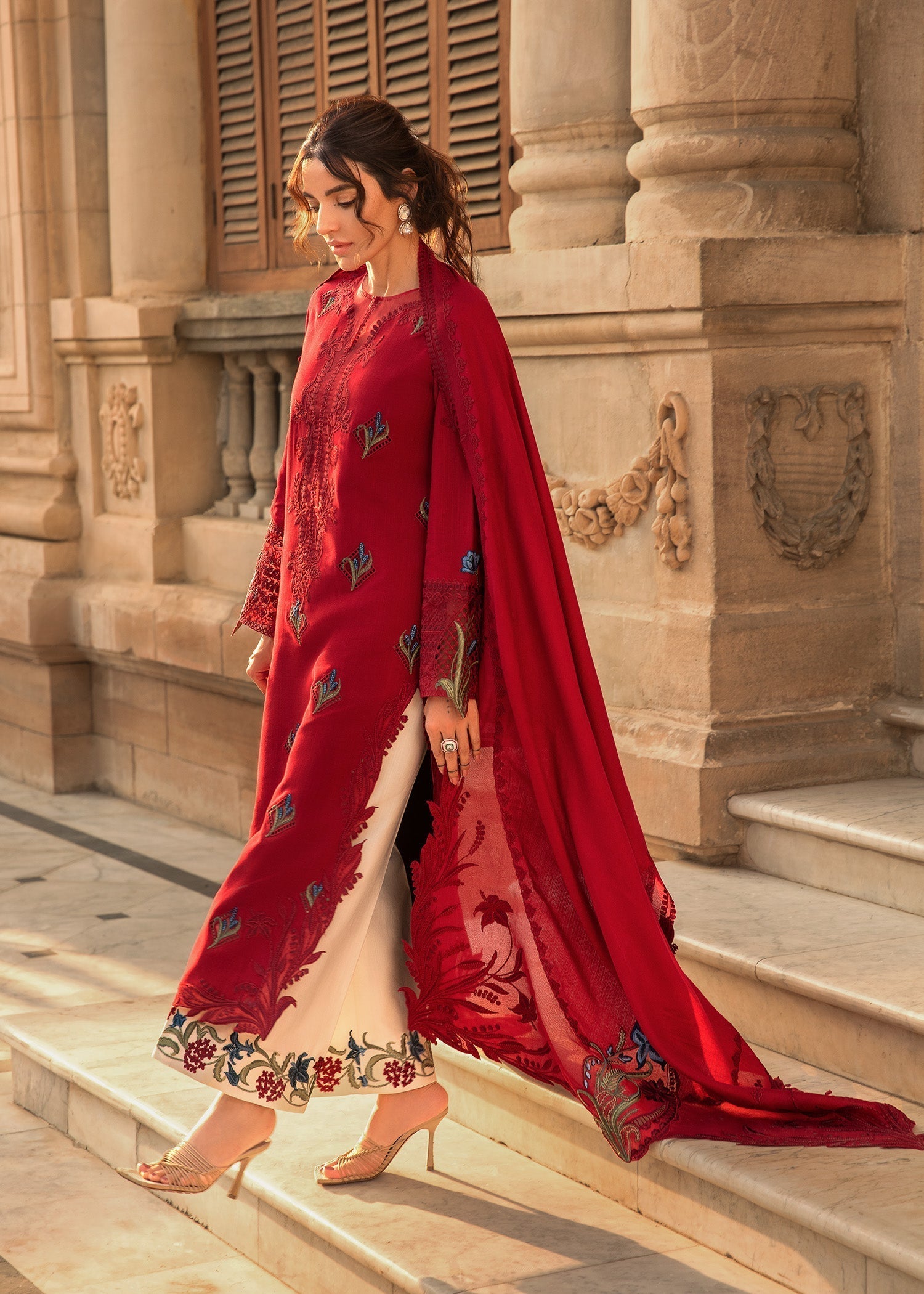 Crimson | Aaleen Winter 24 | Jurao ka Kaam - Ladies Clothes 