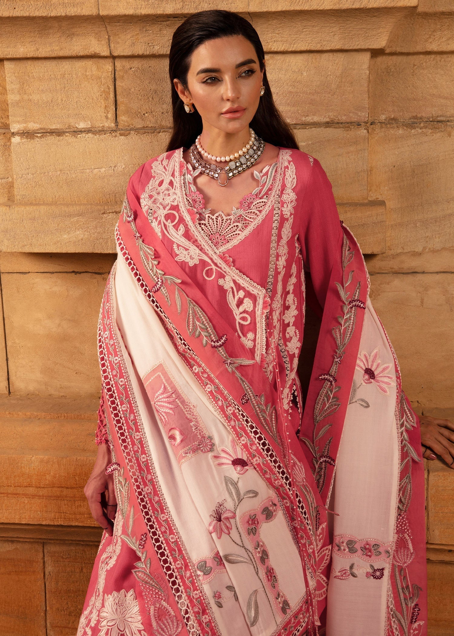 Crimson | Aaleen Winter 24 | Phulon ki Dastaan - Ladies Clothes 