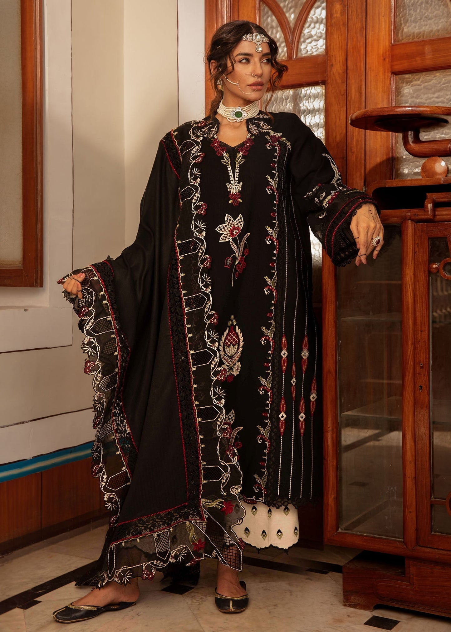 Crimson | Aaleen Winter 24 | Meenakari - Ladies Clothes 