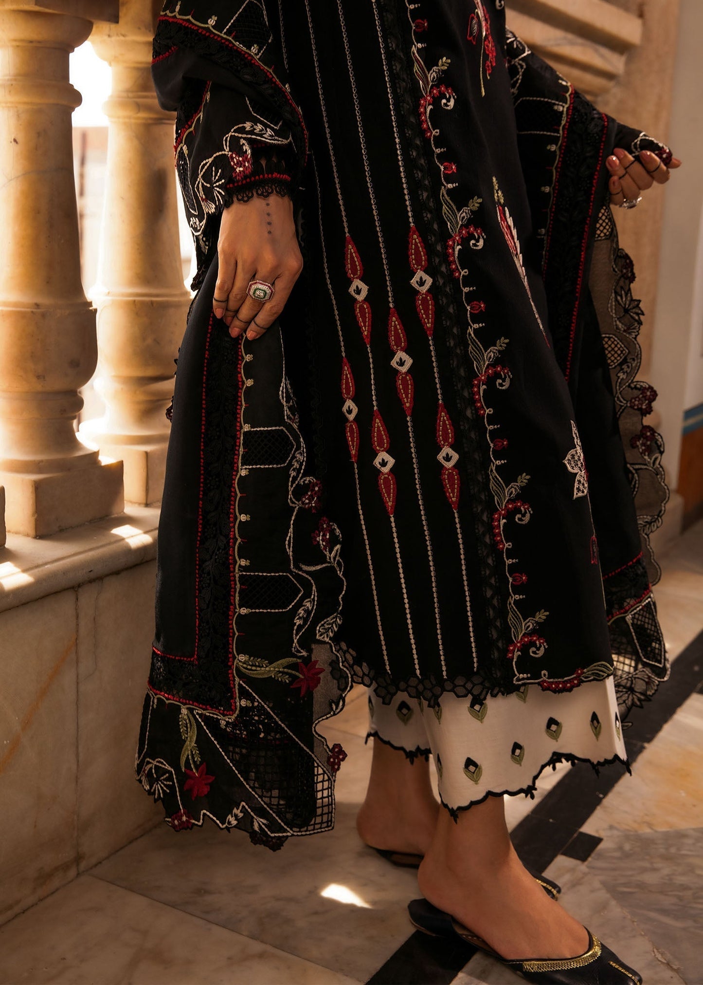 Crimson | Aaleen Winter 24 | Meenakari - Ladies Clothes 