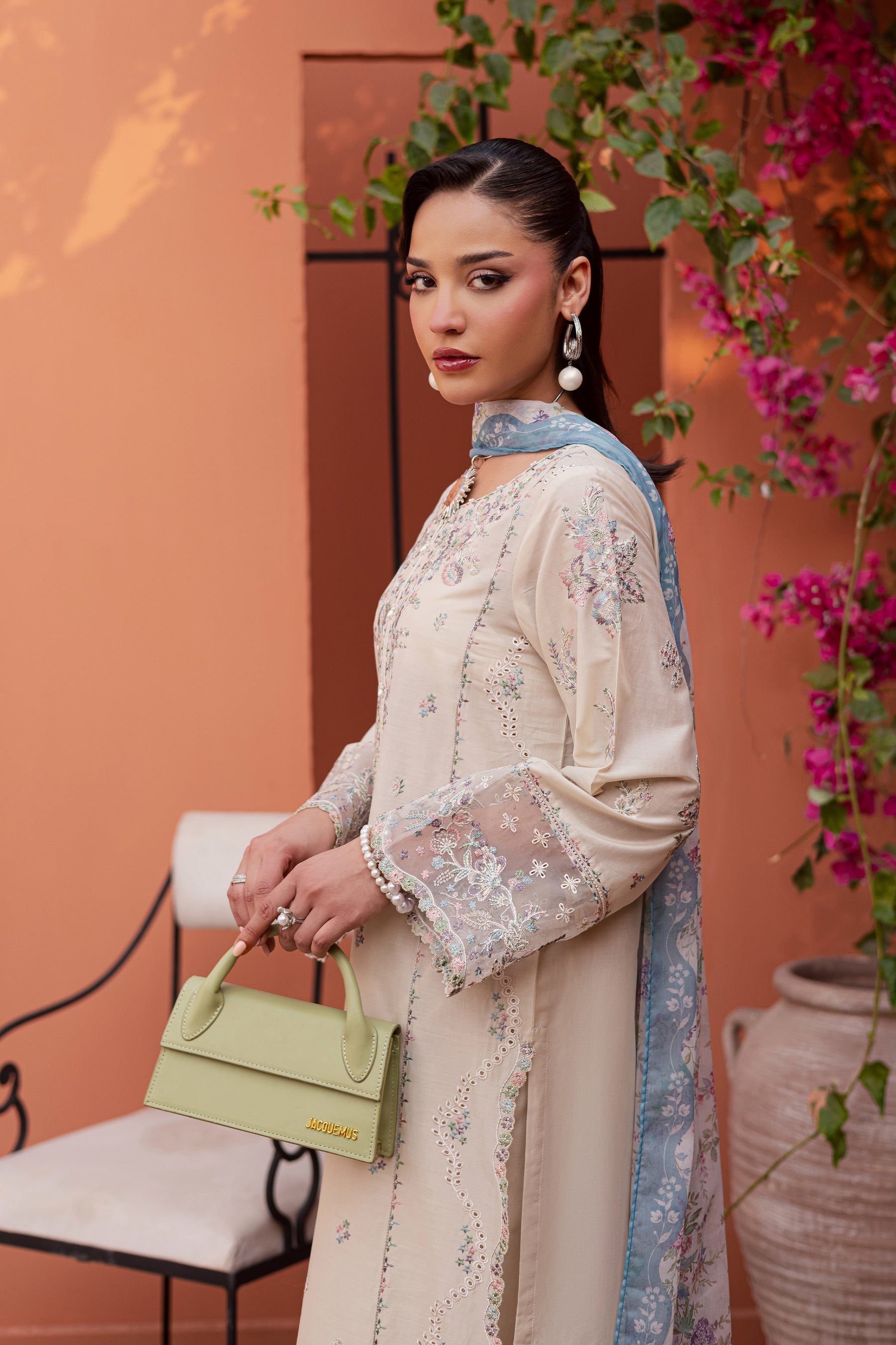 Batik | Festive Eid 26 | Cyntia - Luxury Dress - available at Maria Faisal in UK and USA.