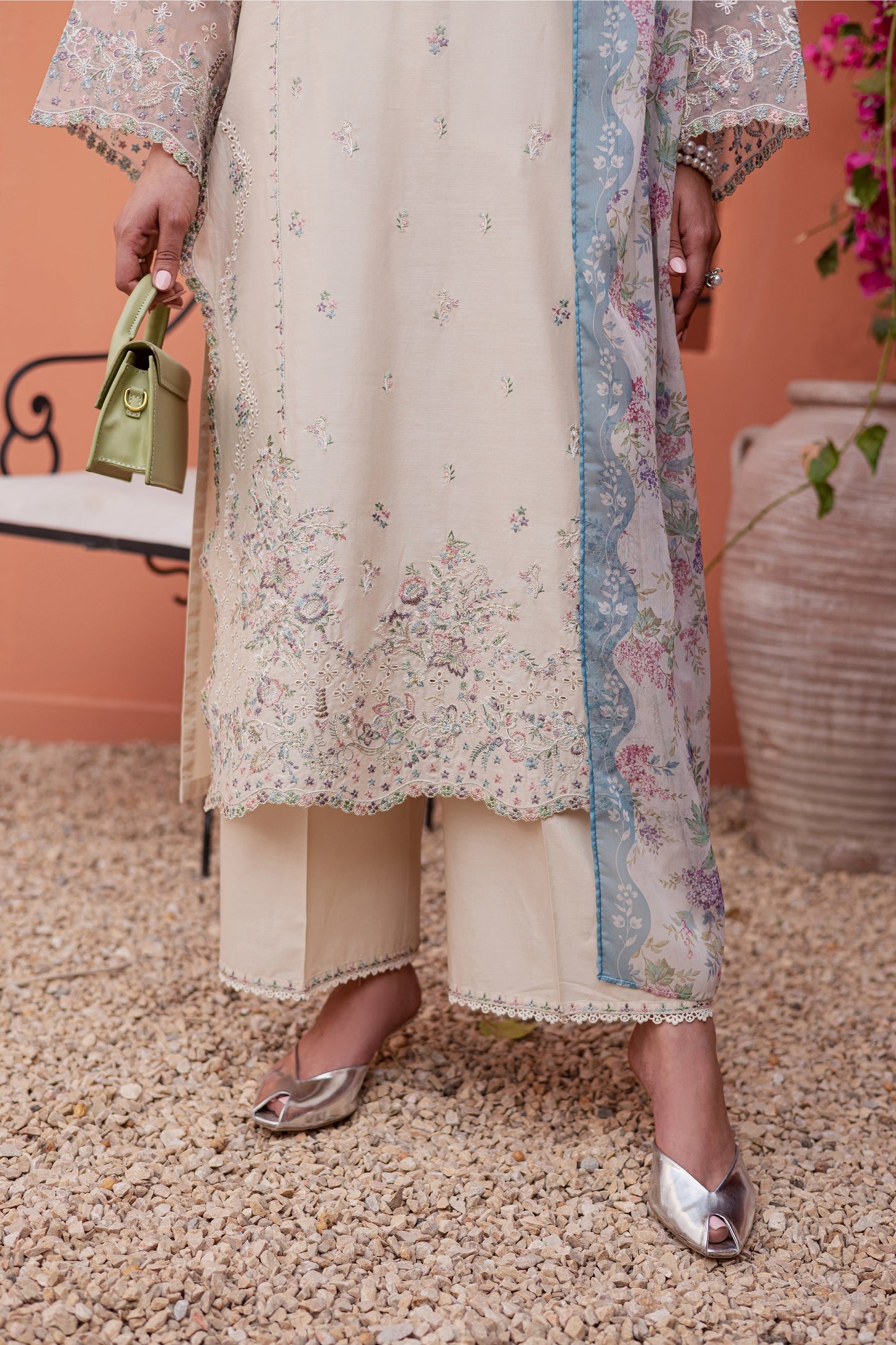 Batik | Festive Eid 26 | Cyntia - Luxury Dress - available at Maria Faisal in UK and USA.