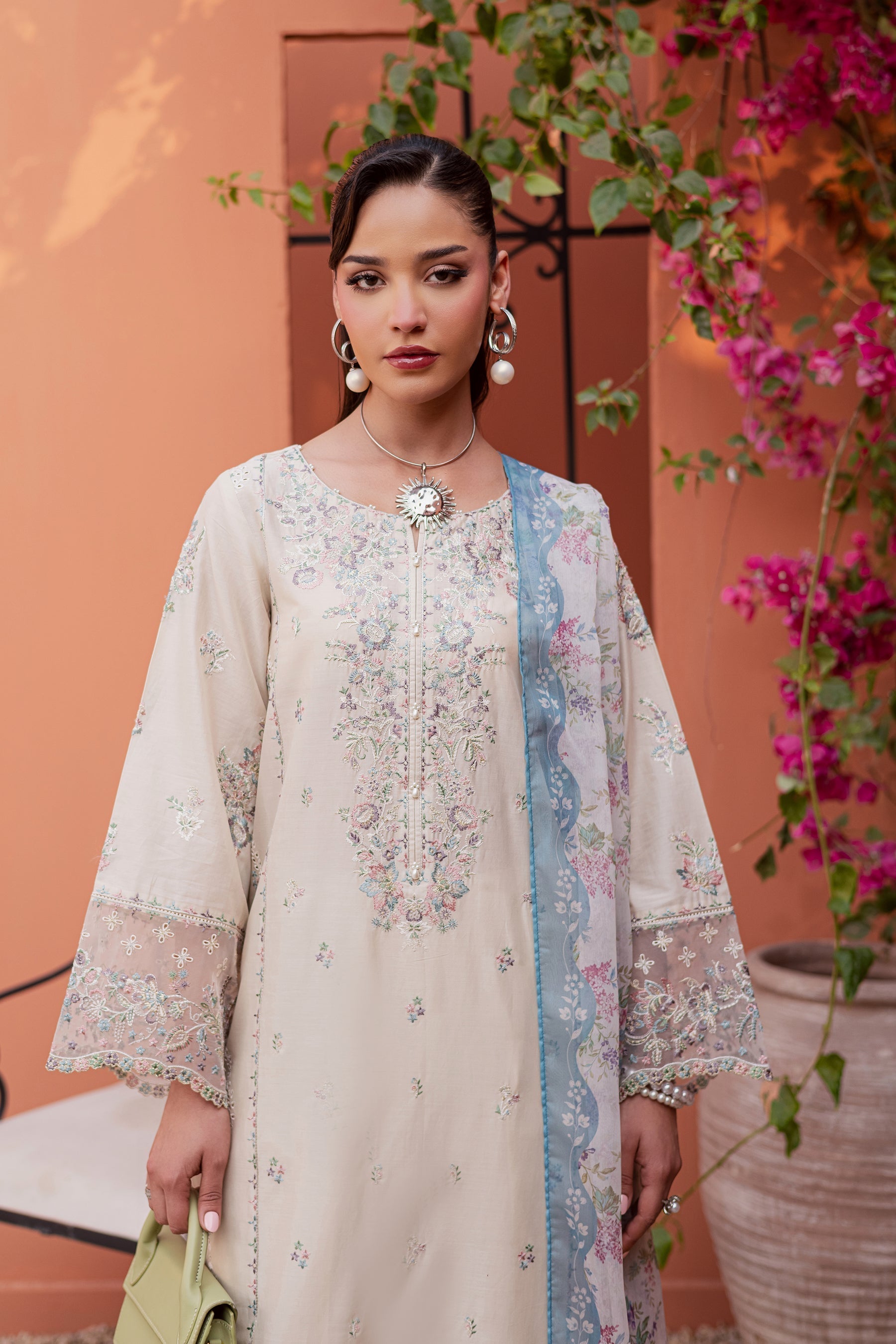Batik | Festive Eid 26 | Cyntia - Luxury Dress - available at Maria Faisal in UK and USA.