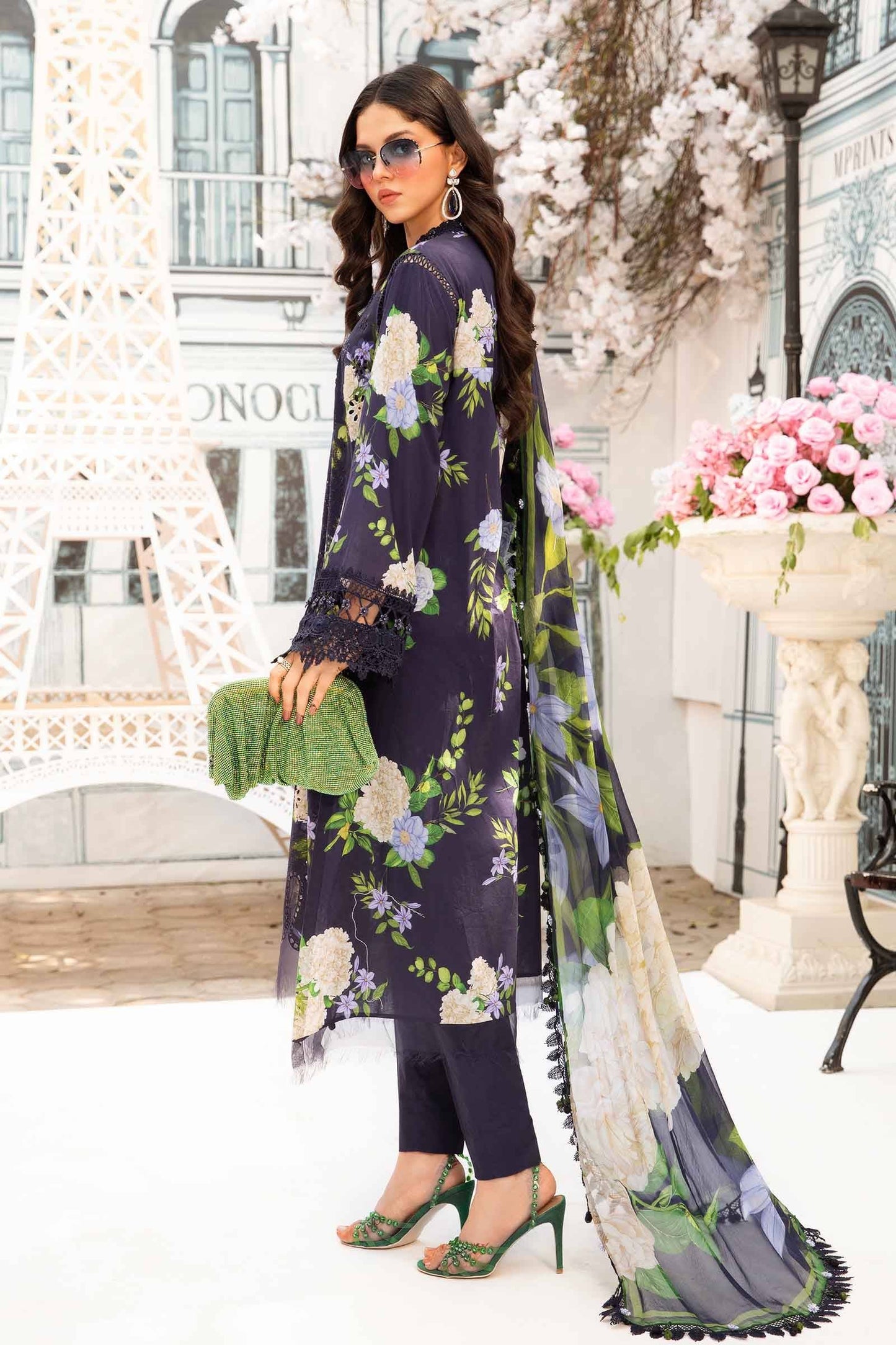 Maria B | M Prints Summer 25 | MPT-2602-B by Maria Faisal - Registered Vendor of : Maria B - type : Ladies Clothes - 100% original wedding dresses