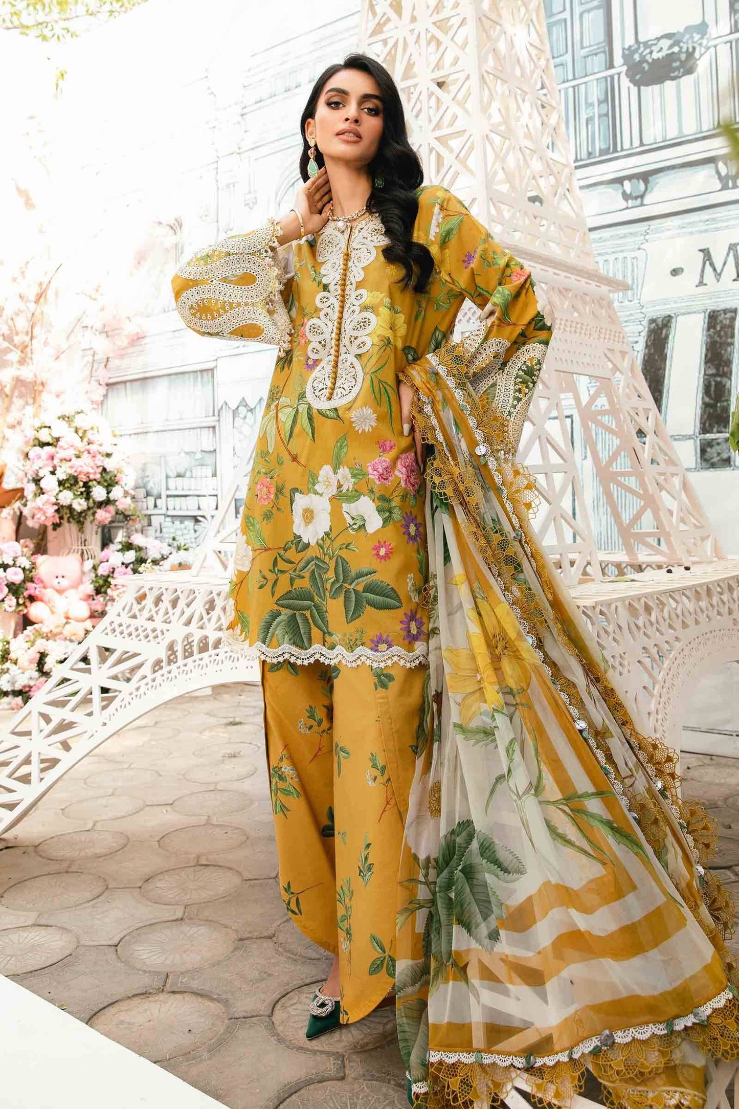 Maria B | M Prints Summer 25 | MPT-2604-B by Maria Faisal - Registered Vendor of : Maria B - type : Ladies Clothes - 100% original wedding dresses
