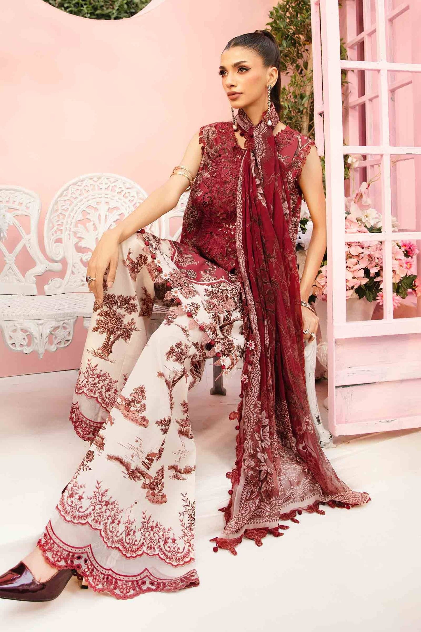 Maria B | M Prints Summer 25 | MPT-2608-A by Maria Faisal - Registered Vendor of : Maria B - type : Ladies Clothes - 100% original wedding dresses