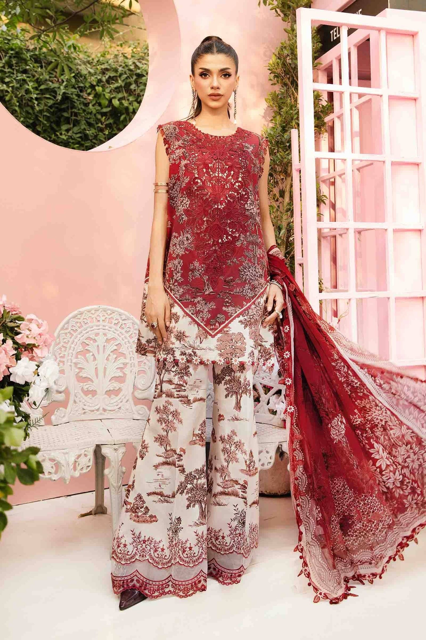 Maria B | M Prints Summer 25 | MPT-2608-A by Maria Faisal - Registered Vendor of : Maria B - type : Ladies Clothes - 100% original wedding dresses