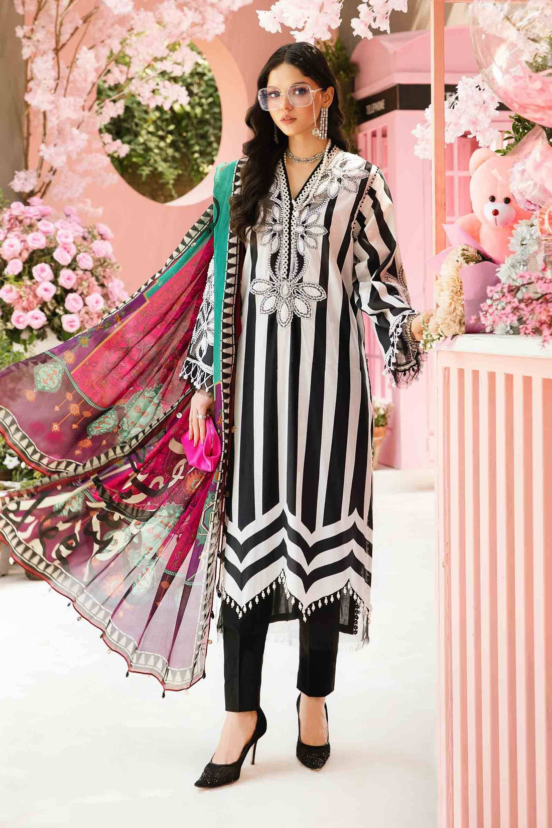 Maria B | M Prints Summer 25 | MPT-2609-B by Maria Faisal - Registered Vendor of : Maria B - type : Ladies Clothes - 100% original wedding dresses