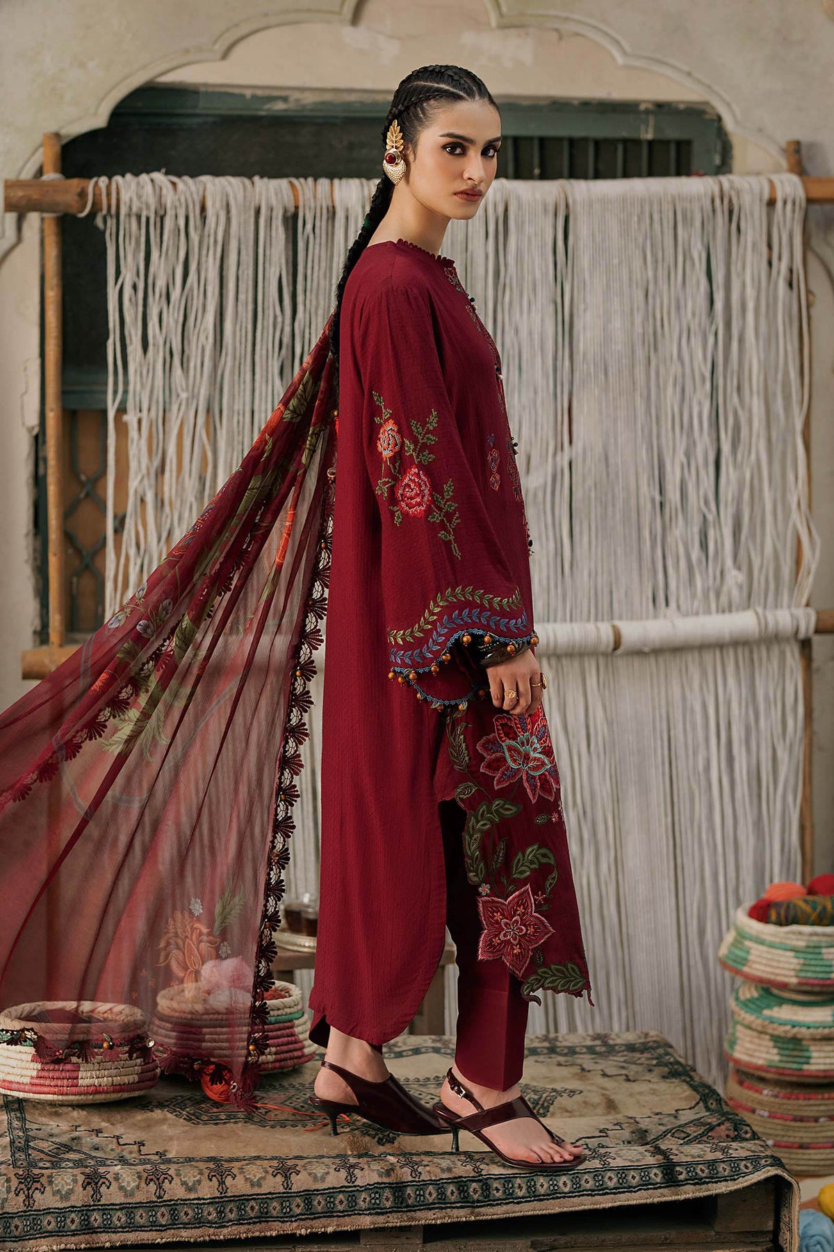 Maria B | M Prints Winter Fall 2026 | MPT-3110-A - Luxury Dress - available at Maria Faisal in UK and USA.