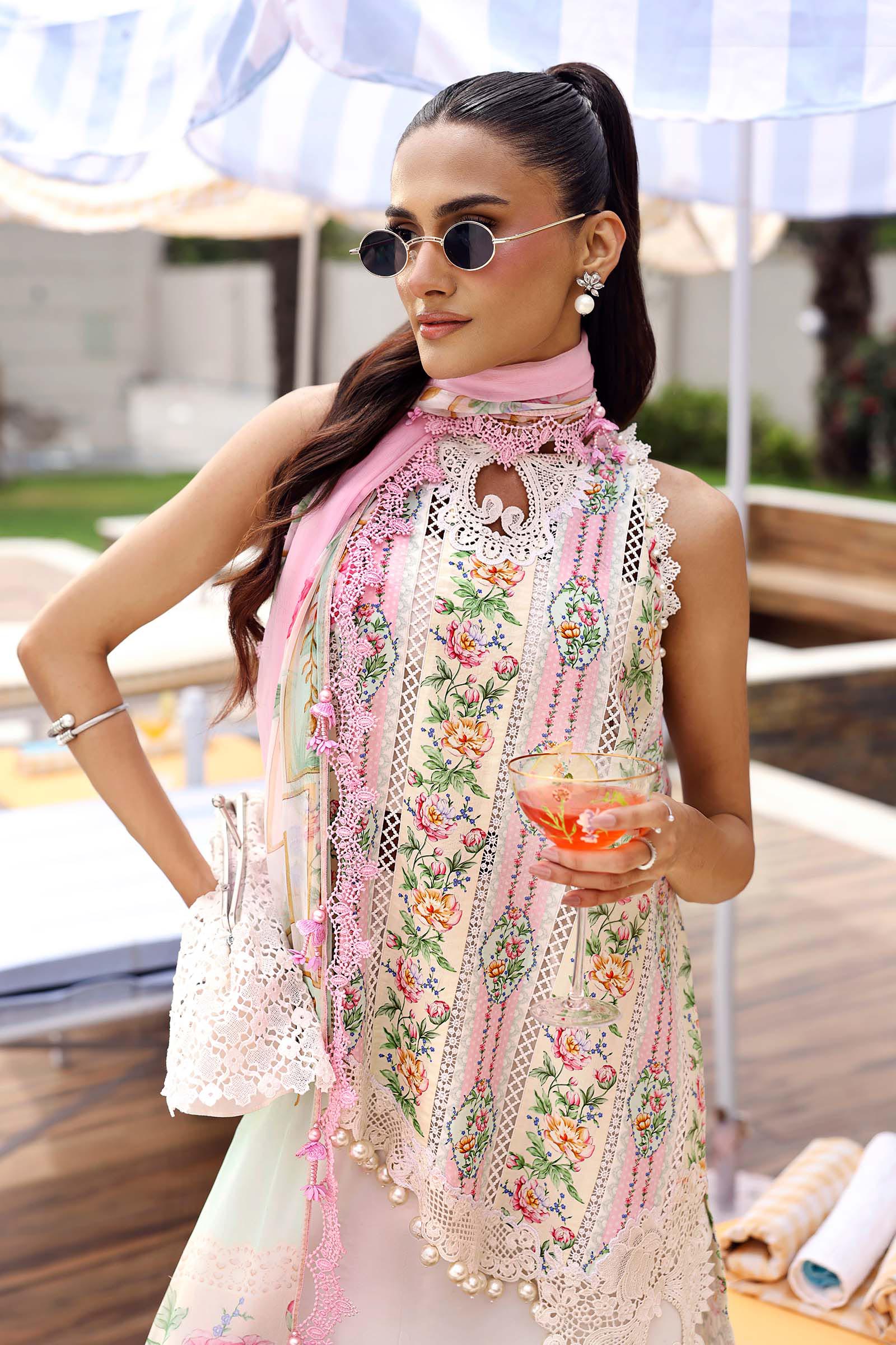 Maria B | M Prints 26 | MPT-3010-A - Luxury Dress - available at Maria Faisal in UK and USA.