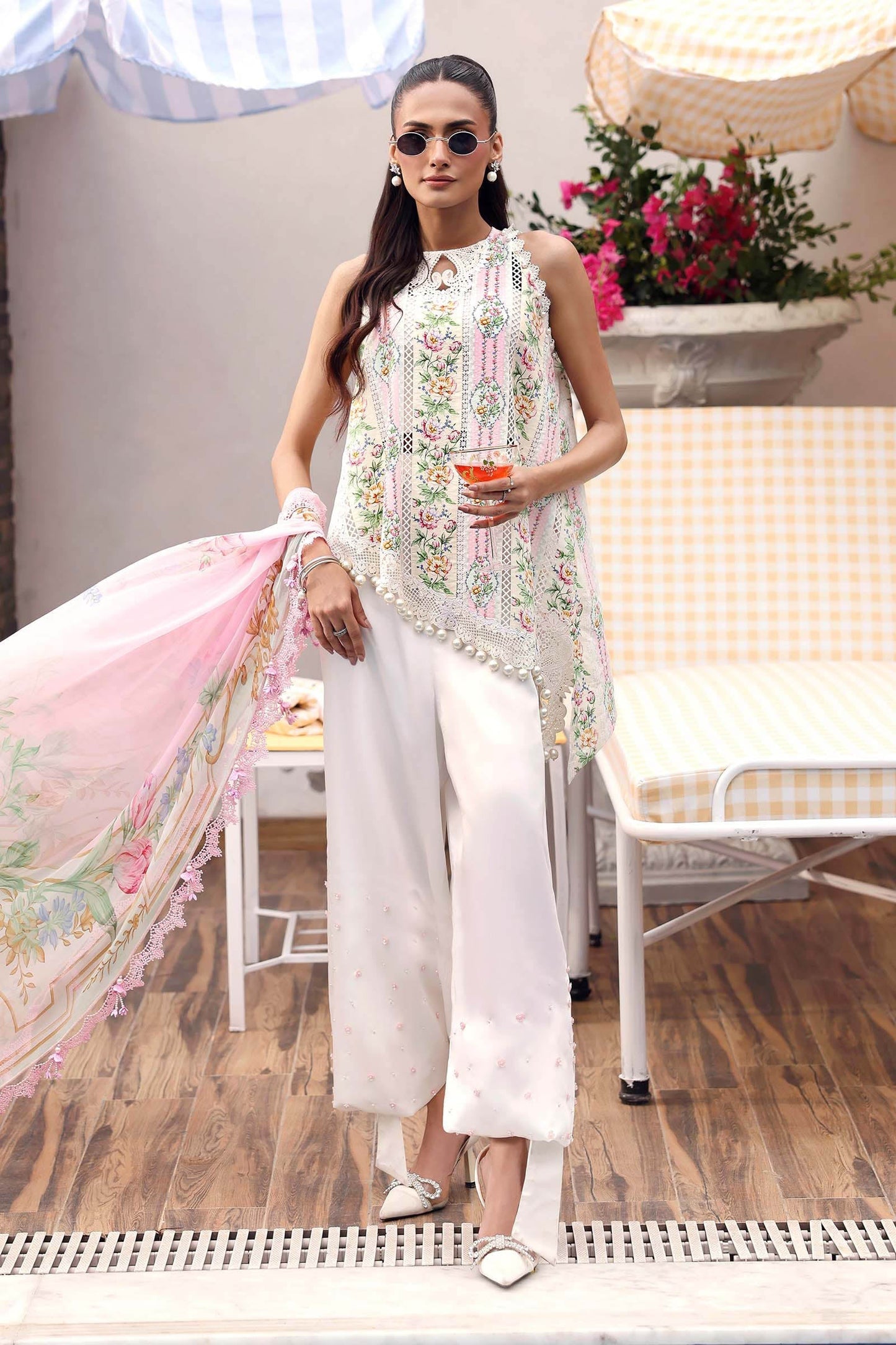 Maria B | M Prints 26 | MPT-3010-A - Luxury Dress - available at Maria Faisal in UK and USA.