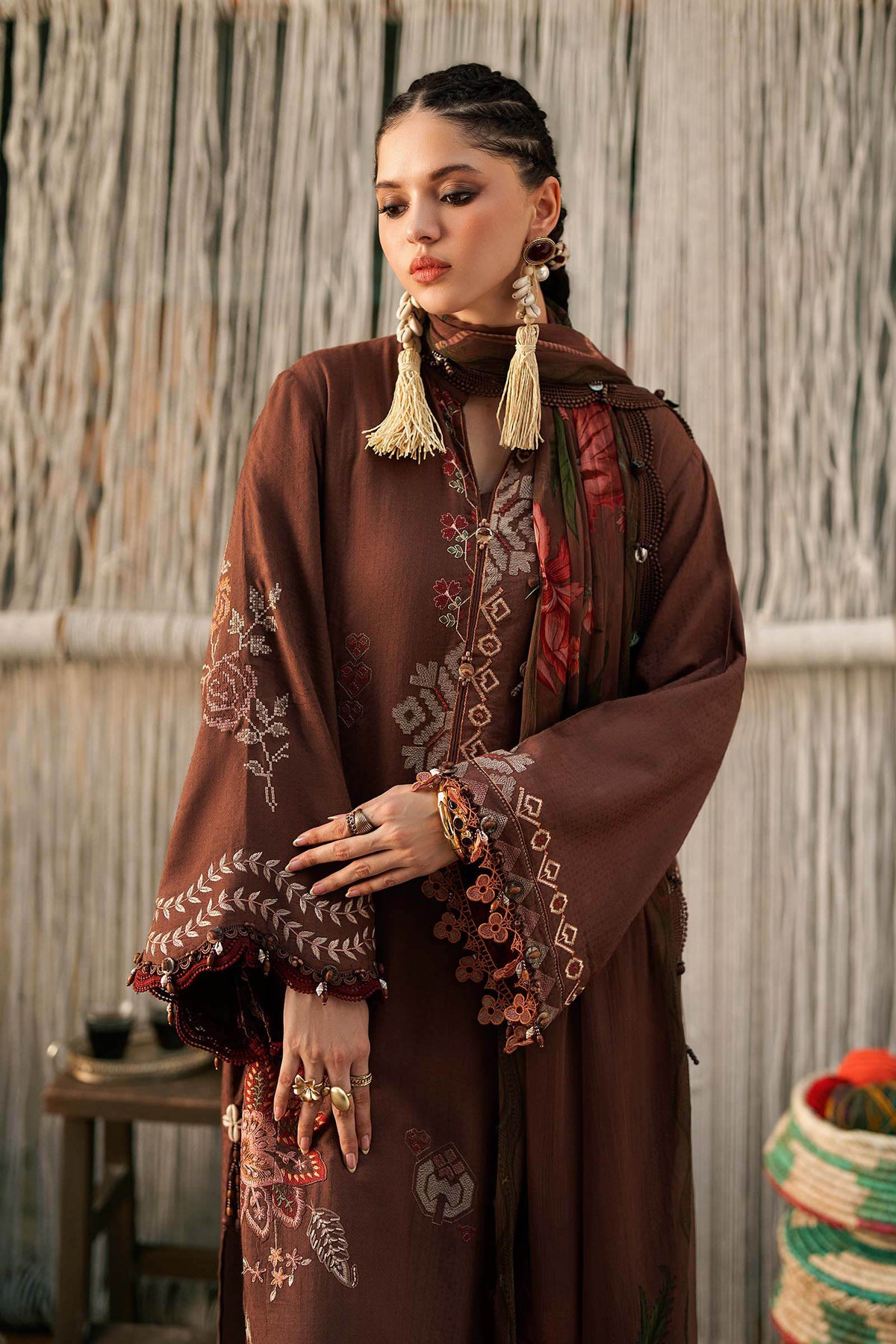Maria B | M Prints Winter Fall 2026 | MPT-3110-B - Luxury Dress - available at Maria Faisal in UK and USA.