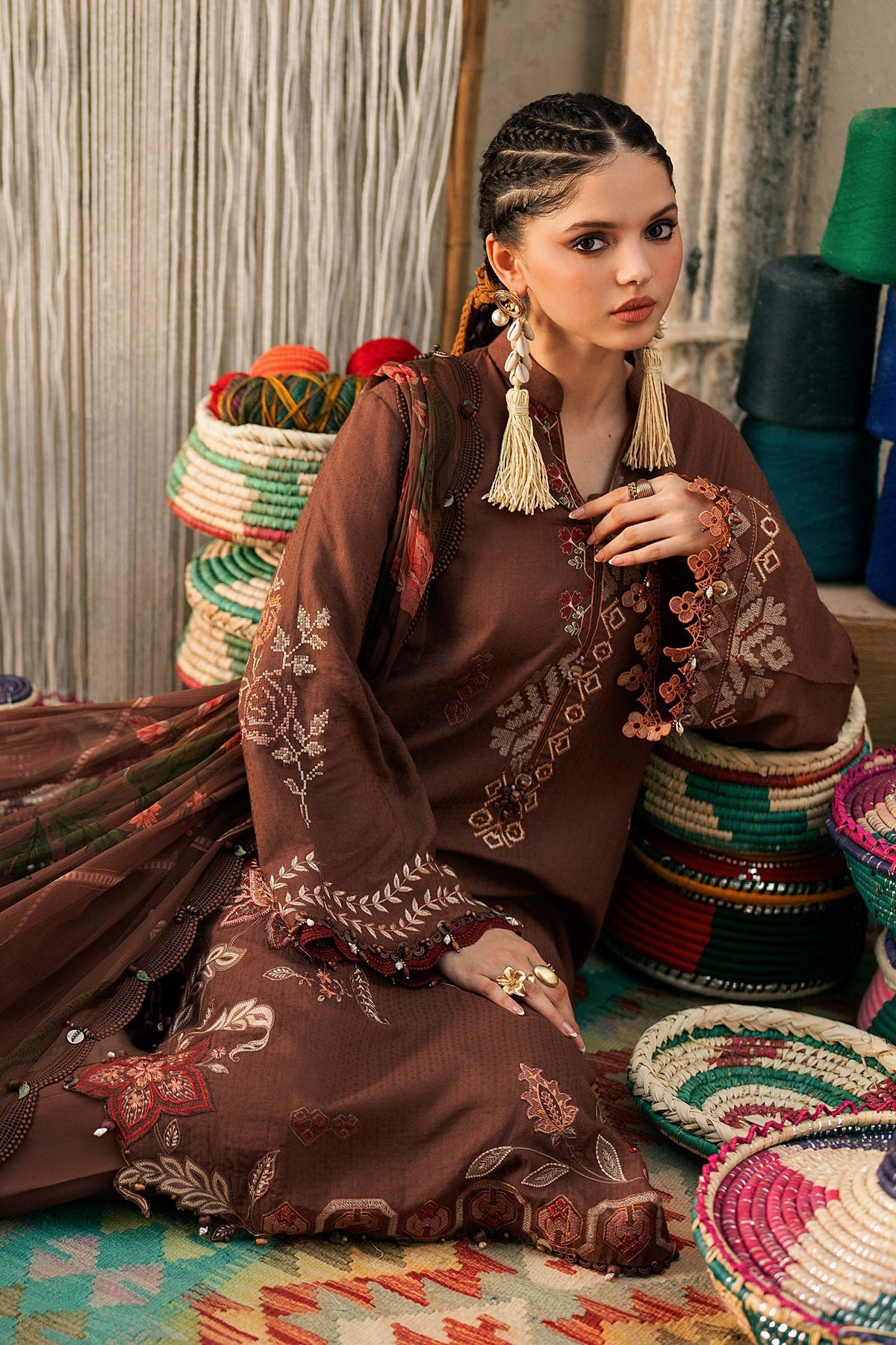 Maria B | M Prints Winter Fall 2026 | MPT-3110-B - Luxury Dress - available at Maria Faisal in UK and USA.