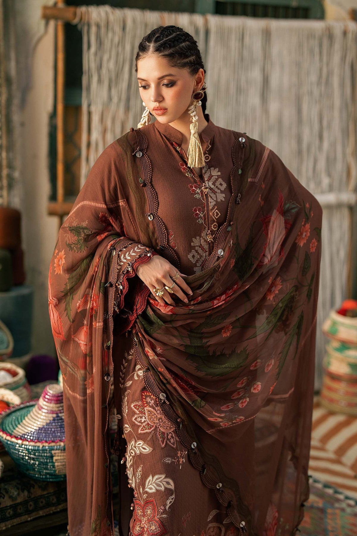 Maria B | M Prints Winter Fall 2026 | MPT-3110-B - Luxury Dress - available at Maria Faisal in UK and USA.