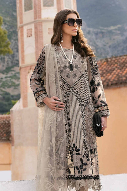 Maria B | Luxury Lawn 25 | D-2510-B by Maria Faisal - Registered Vendor of : Maria B - type : Ladies Clothes - 100% original wedding dresses