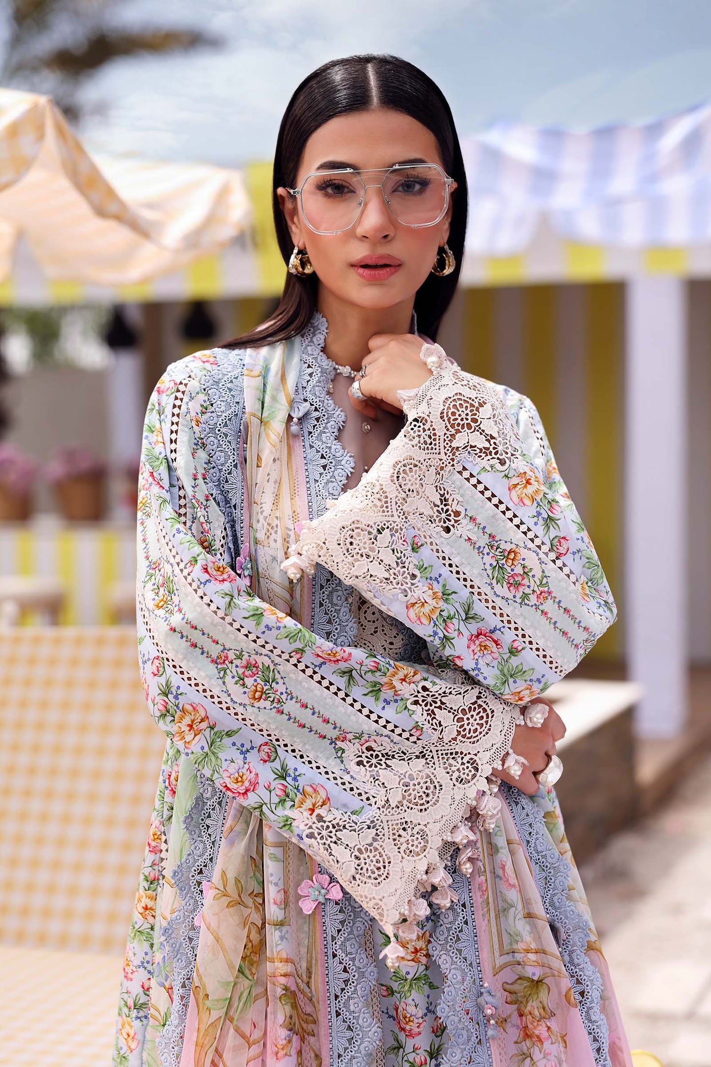 Maria B | M Prints 26 | MPT-3010-B - Luxury Dress - available at Maria Faisal in UK and USA.