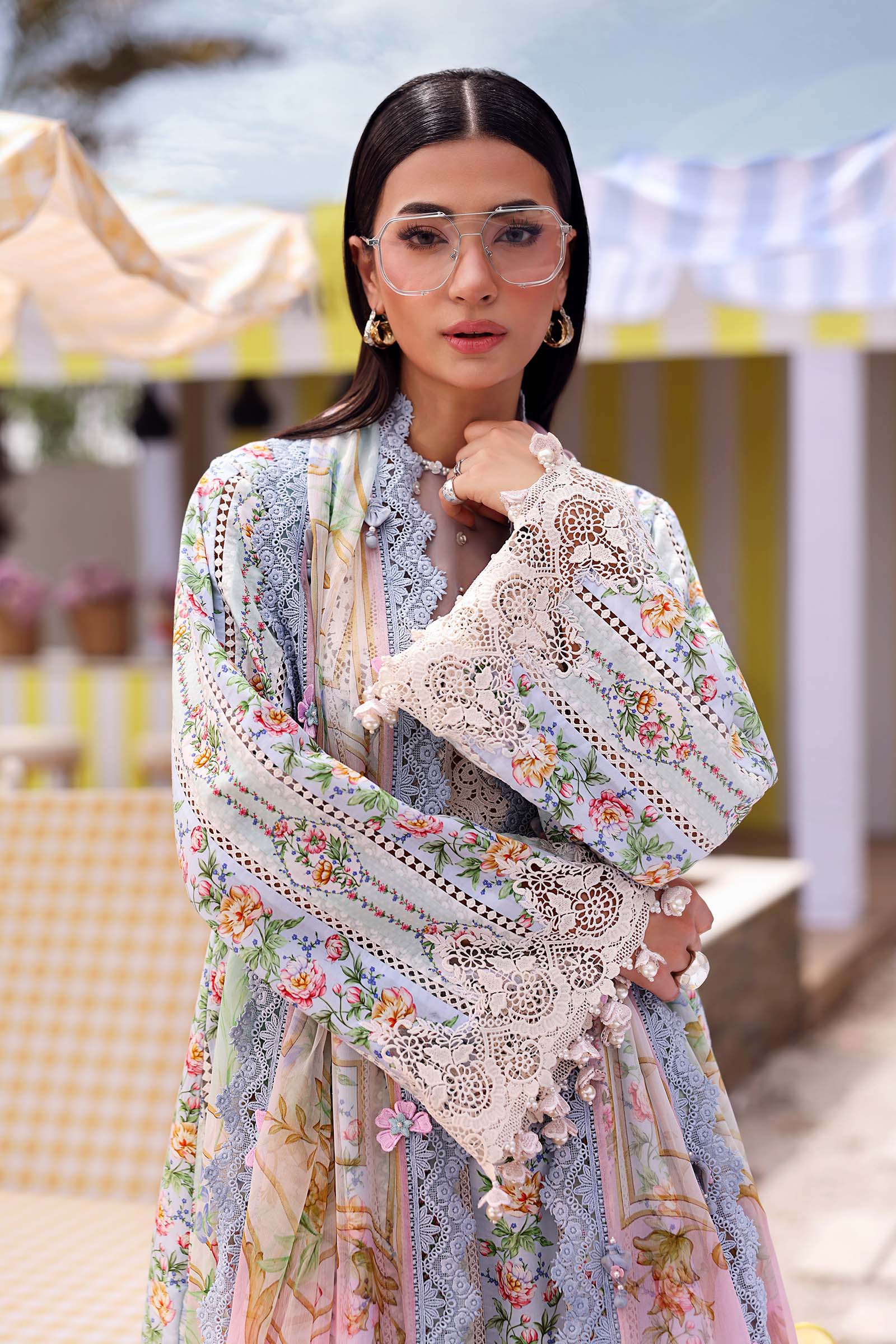 Maria B | M Prints 26 | MPT-3010-B - Luxury Dress - available at Maria Faisal in UK and USA.